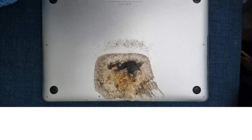 Kullanıcı fotoğraf paylaştı! MacBook Pro alev aldı