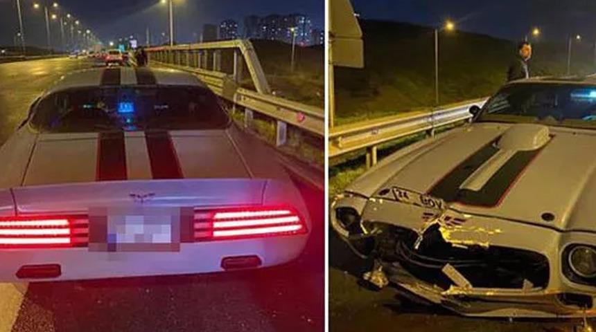 Hakan Ünsal, klasik otomobiliyle köpeğe çarptı