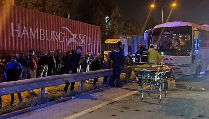 Kocaeli'de feci kaza! İşçi servisleri çarpıştı: 10 yaralı