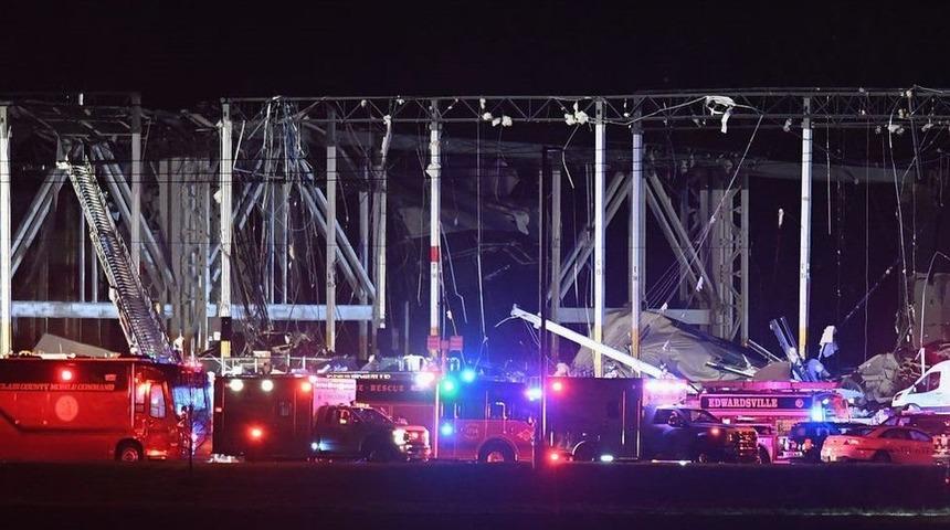 ABD eyaletlerinde kasırga: Arkansas'ta 1 kişi hayatını kaybetti, Illinois'de Amazon deposunun &ccedil;atısı &ccedil;&ouml;kt&uuml;