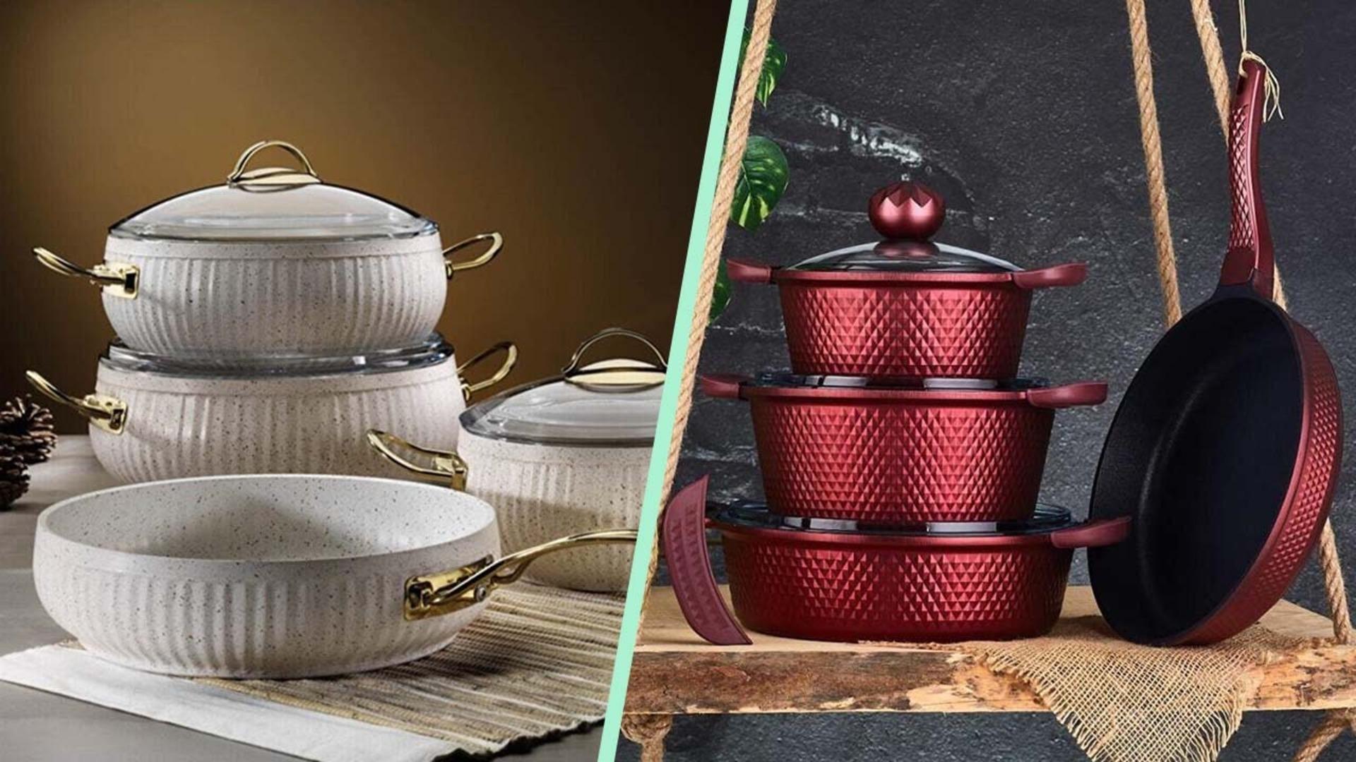 Mutfakta mis gibi kokan tencere yemekleri için en iyi granit tencere seti tavsiyeleri