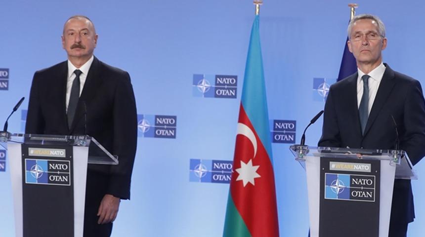 NATO karargahında kritik ziyaret! Aliyev ve Stoltenberg ortak basın toplantısı düzenledi
