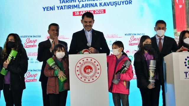 Bakan Kurum, Sinop'ta toplu temel atma töreninde konuştu: