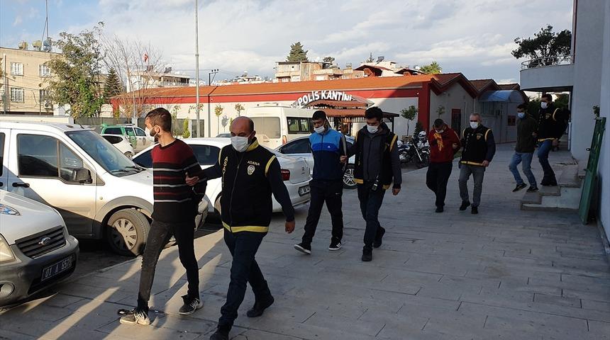 Adana'da yakalanan 8 hırsızlık şüphelisinden 4'ü tutuklandı