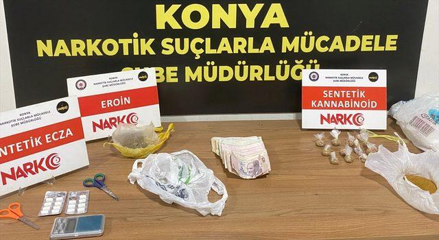 Konya'da 185 polisle düzenlenen uyuşturucu operasyonunda 12 şüpheli yakalandı