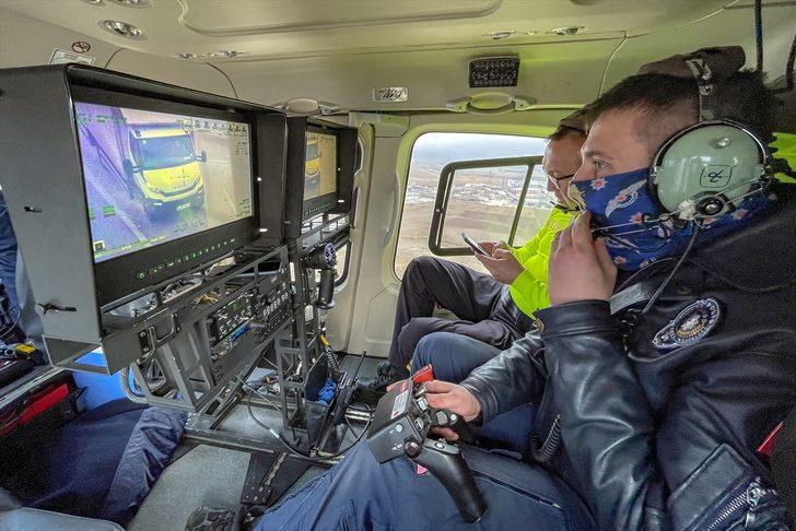 Van'da polis ekipleri helikopterle trafik denetimi yaptı G4