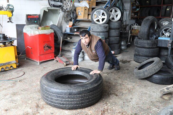 Gündüz lastik tamirinde akşam güreş antrenmanında G2