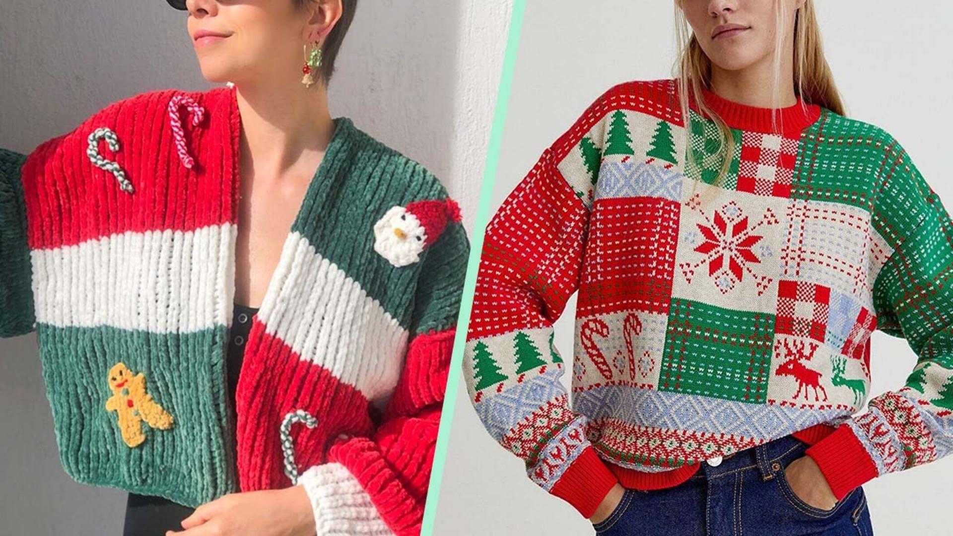 Yılbaşı ruhunu her an üzerinde taşımak isteyenler için çok tatlı desenlerle süslü kazak ve hırka modelleri