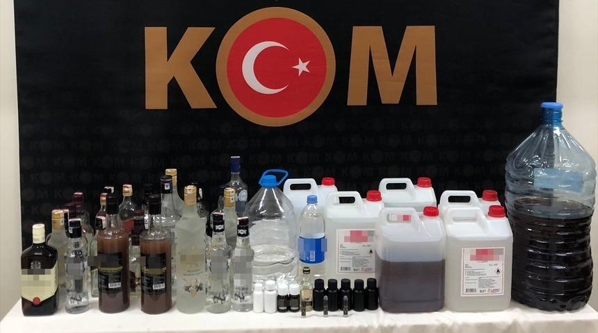 Sivas'ta kaçak içki operasyonu düzenlendi