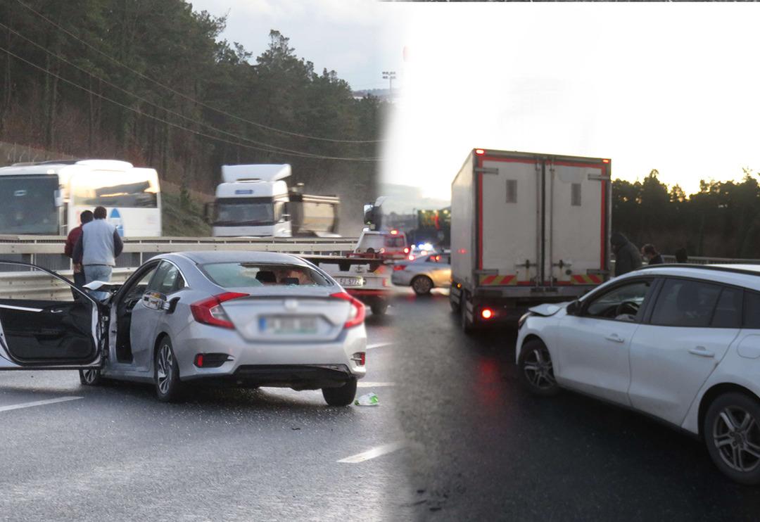 SON DAKİKA | Kuzey Marmara Otoyolu'nda zincirleme trafik kazası