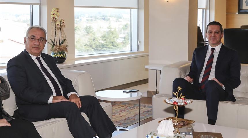 DSP Genel Başkanı Aksakal'dan TBB Başkanı Sağkan'a ziyaret