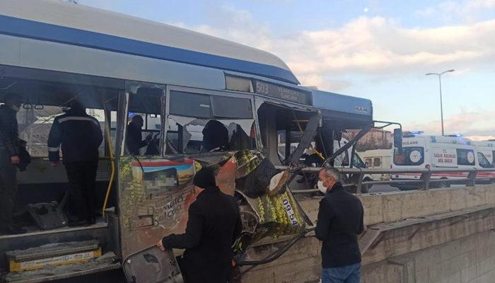 Son Dakika: Ankara'da halk otobüsü kayganlaşan yolda kaza yaptı! Aralarında öğrencilerinde olduğu çok sayıda yaralı var