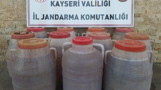 Kayseri'de 550 litre kaçak içki ele geçirildi
