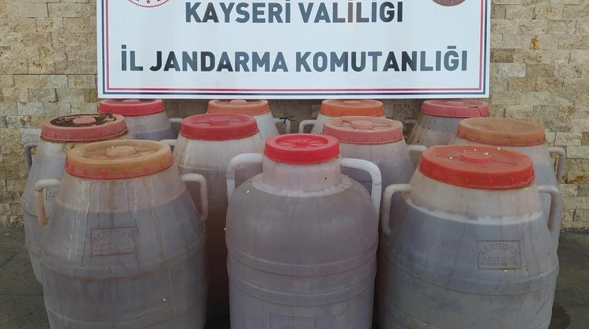 Kayseri'de 550 litre kaçak içki ele geçirildi