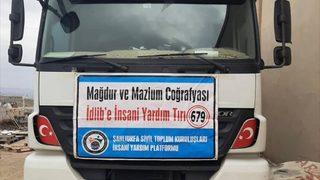 Şanlıurfa'dan İdlib'e insani yardım tırı gönderildi