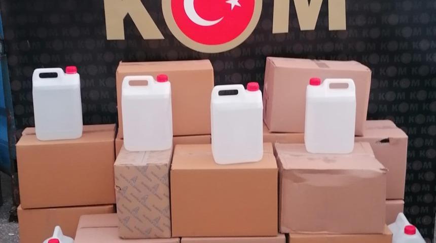 Kocaeli'de kaçak olduğu değerlendirilen 520 kilogram etil alkol ele geçirildi