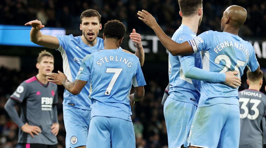 Bunun adı Premier Lig! Tam 9 gol çıktı... Manchester City, Leicester City'ye gol oldu yağdı