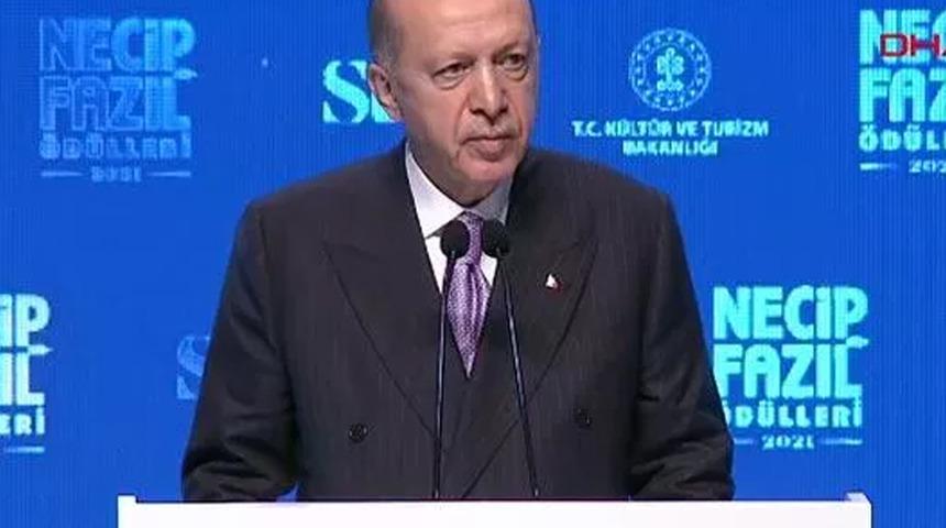 Son dakika: Cumhurbaşkanı Erdoğan'dan Necip Fazıl mesajı: Zorbalara karşı açılmış bir bayraktır