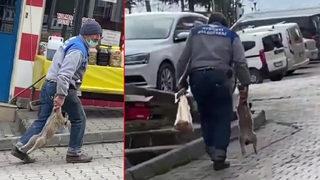 Büyük tepki çekmişti! Yavru köpeği patilerinden tutup taşıyan işçi konuştu…