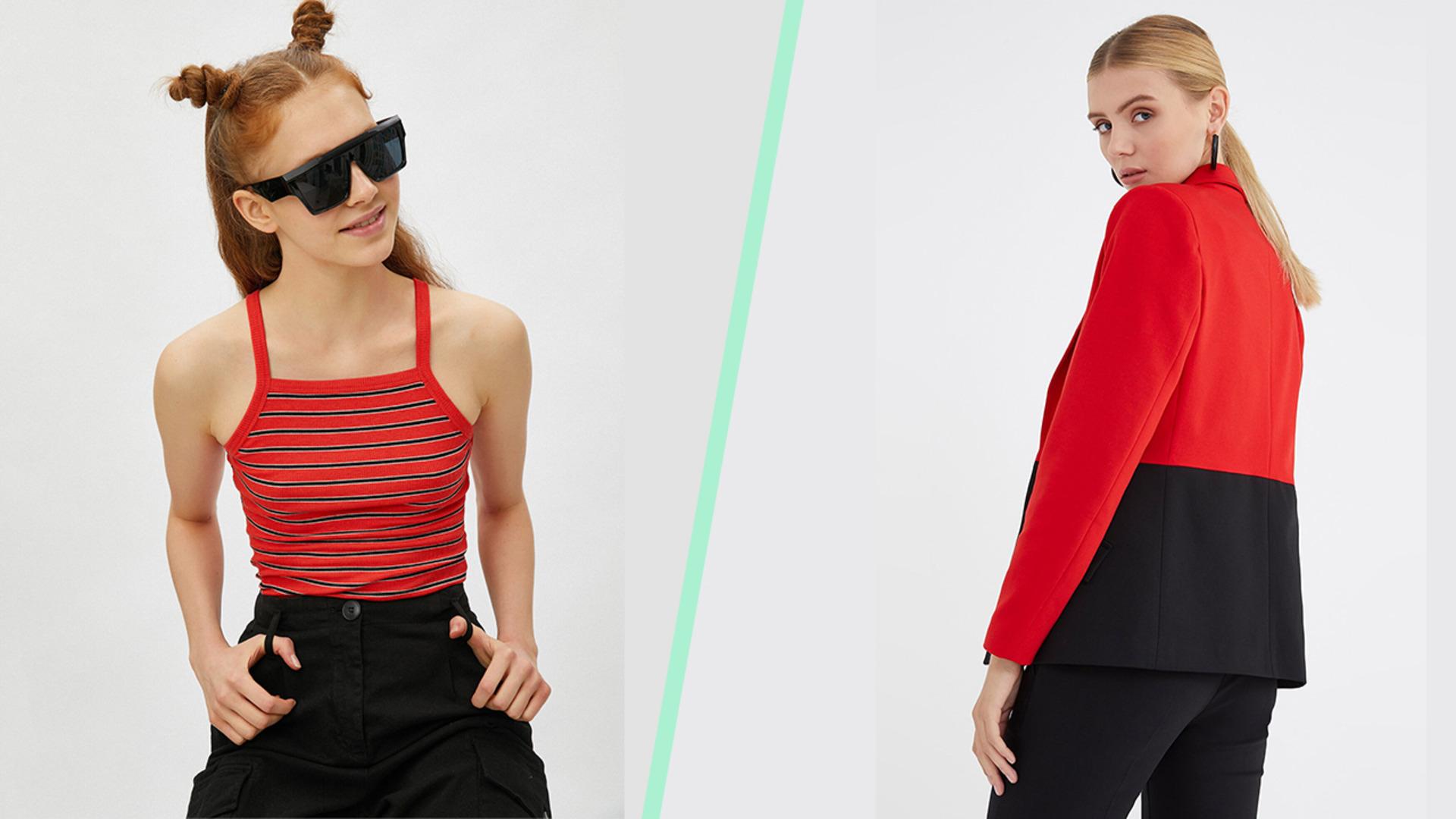 Siyah-kırmızı ikilisinin kendine has havasını en iyi şekilde yansıtan kombin önerileri