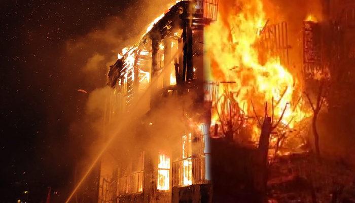 Beyoğlu'nda ahşap binada korkutan yangın! Çok sayıda itfaiye ekibi müdahale etti