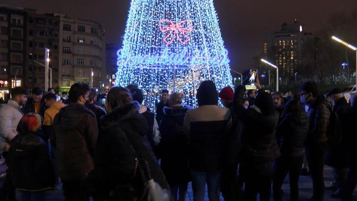 Taksim Meydanı'nda yılbaşı! Havadan görüntülendi G2