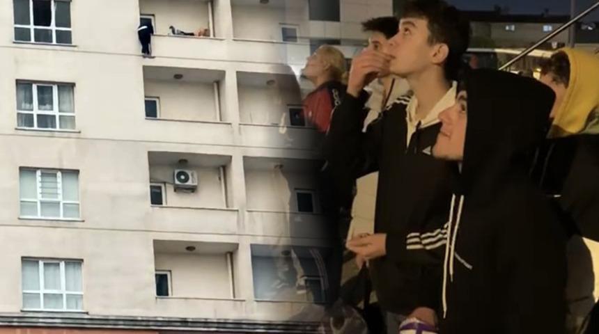 Esenyurt'ta 'pes' dedirten olay! Kimisi lazer tuttu, kimisi 'Atla' diye tezahürat yaptı