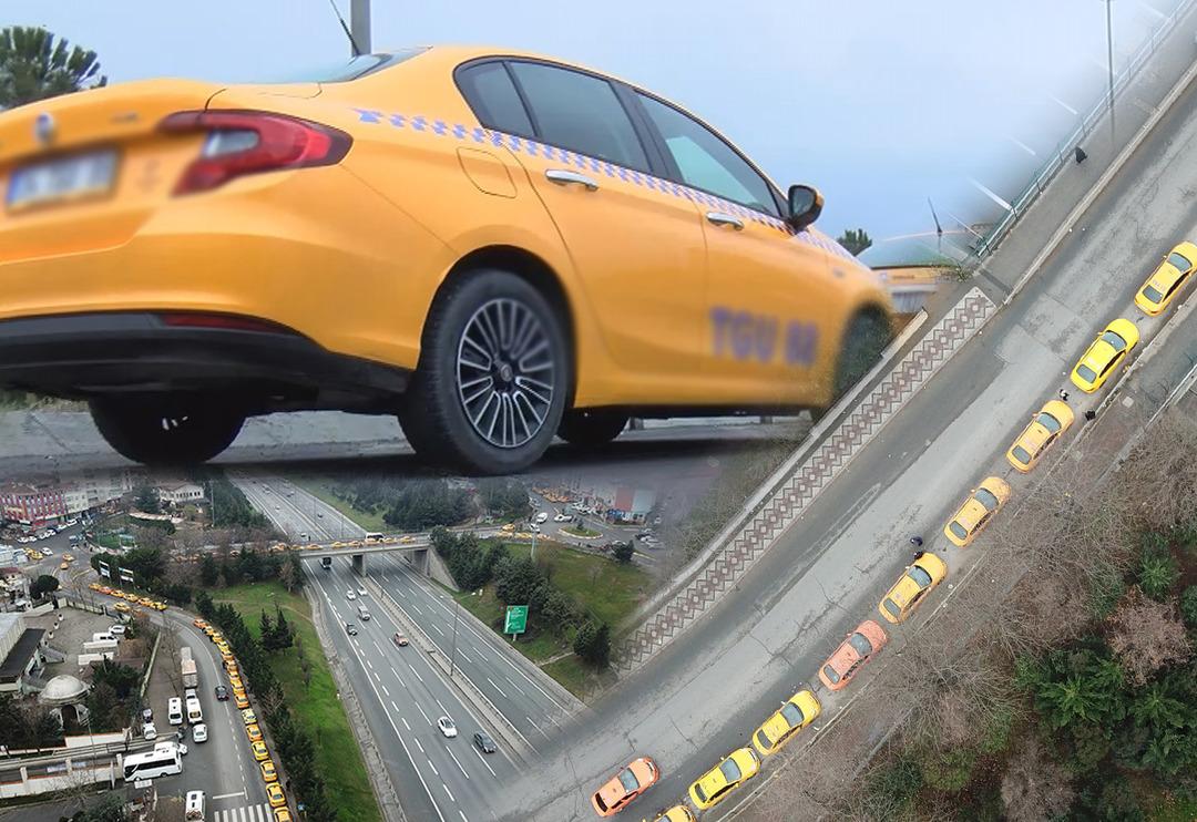 Taksiciler uzun kuyruklar oluşturdu! "33 yıllık meslek hayatımda ilk defa b&ouml;yle bir olayla karşılaştım"