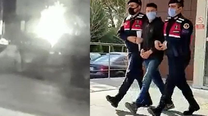 Görüşmelerine izin vermeyen sevgilisinin babasına kızdı! Benzin döküp samanlarını yaktı