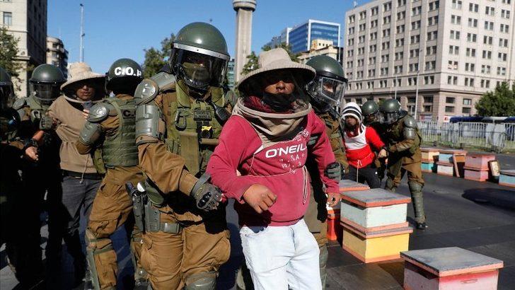 Şili’de arıcılar hükümeti protesto etti, yedi polisi arı soktu