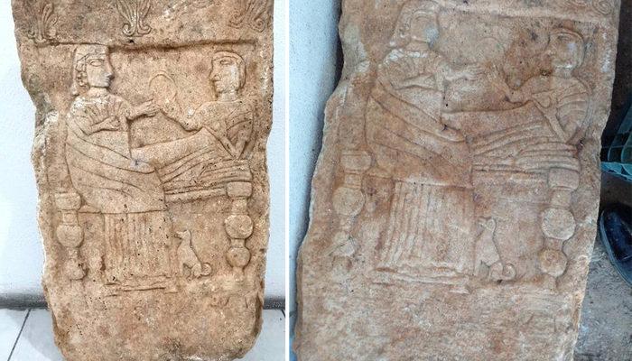 Son Dakika: Arama yapılan araçtan çıktı! 6'ncı yüzyıla ait tarihi mezar steli bulundu