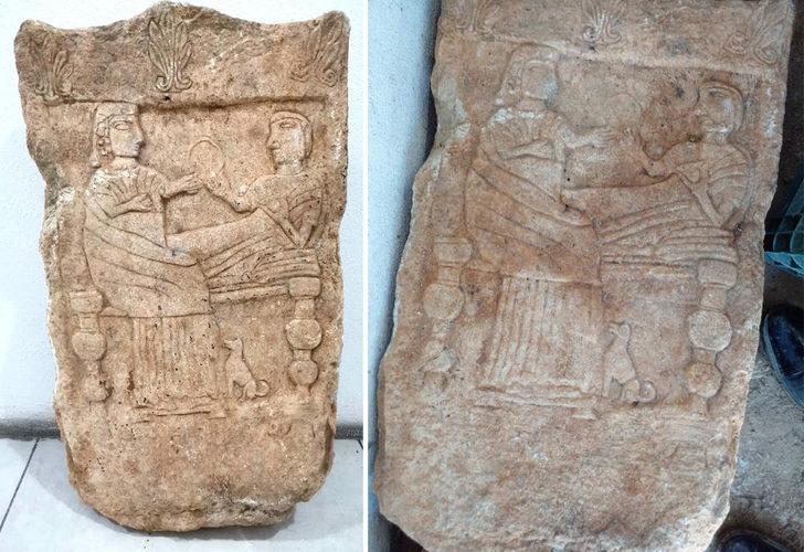 Son Dakika: Arama yapılan araçtan çıktı! 6'ncı yüzyıla ait tarihi mezar steli bulundu