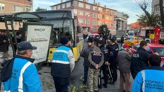 Son dakika... İstanbul'da belediye otobüsü durağa çarptı! Yaralılar var...
