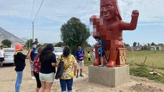 Tanrı’ya olan inancı temsil ettiği söylenen dev penis heykeli Mochica adamı parçalandı! İnsanlar hala fotoğraf çekiliyor