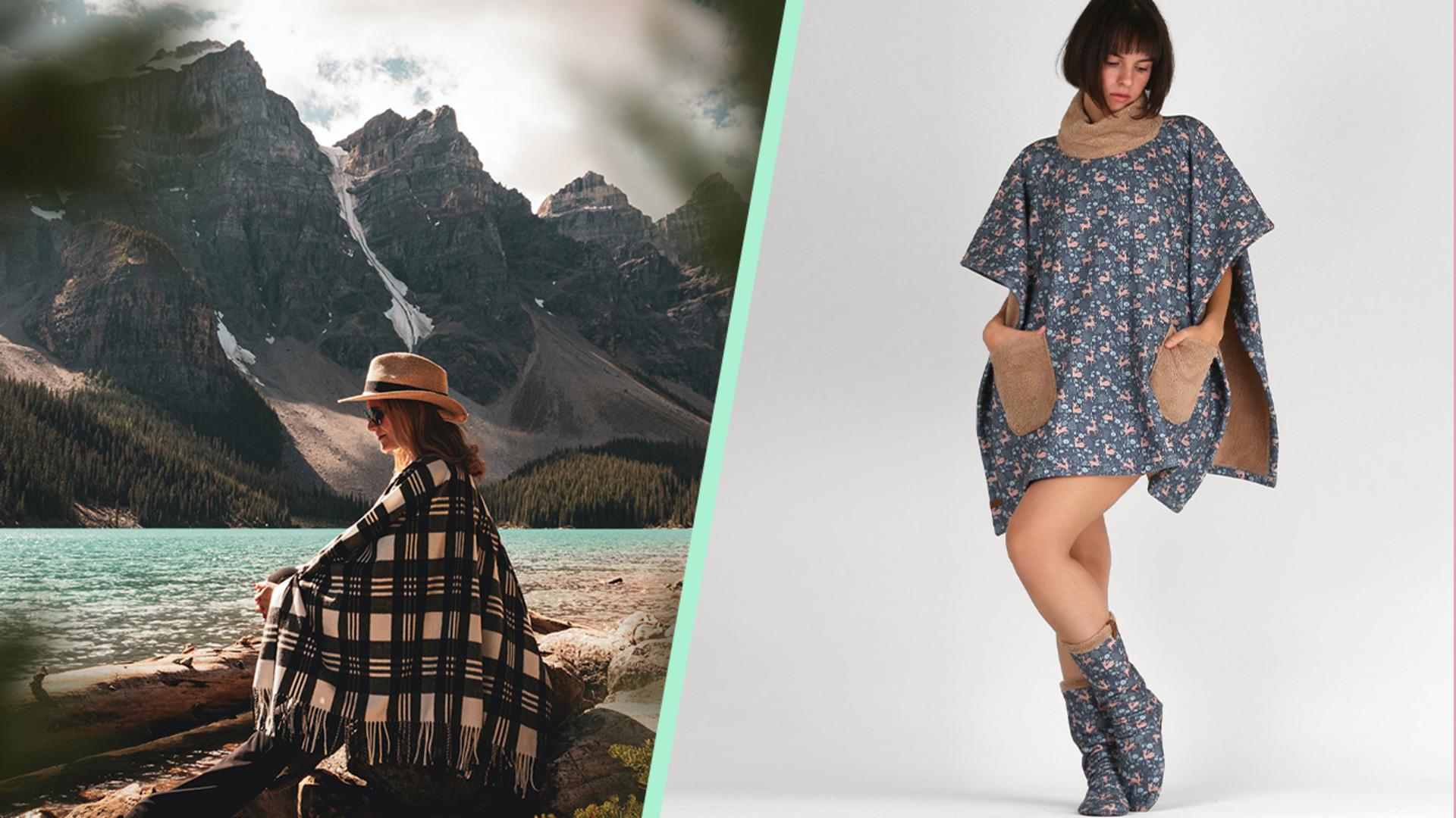 Hep klasik kesim montlar giymekten sıkılanlar için panço önerileri