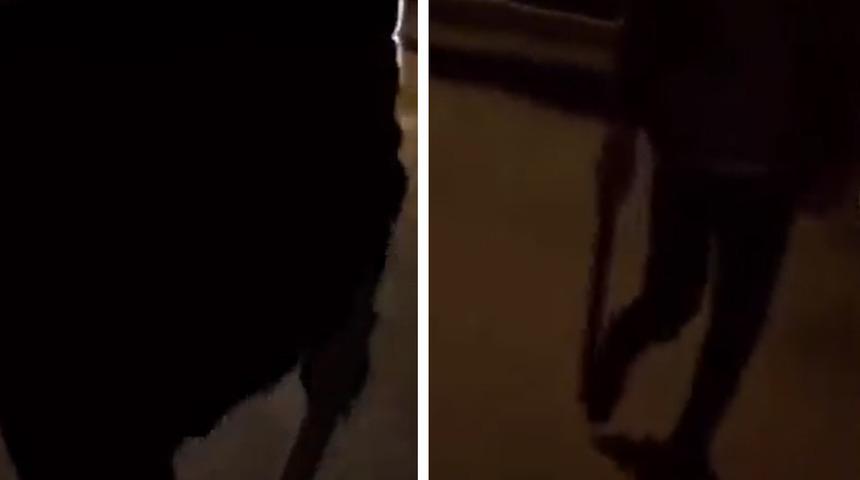 Nevşehir'deki görüntüler sosyal medyada çok konuşuldu! Eli sopalı Suriyeliler gözaltına alındı