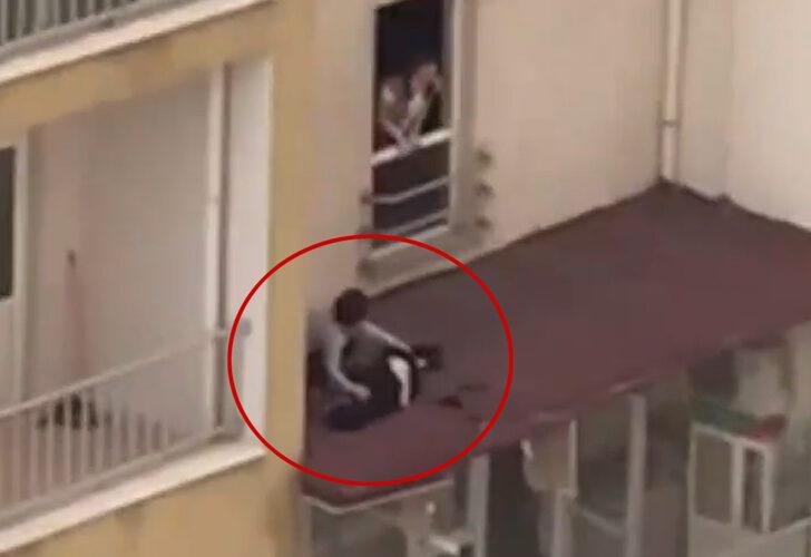 İnanılmaz kurtuluş! 8. kattan düşen kadın, balkon çatısında kaldı