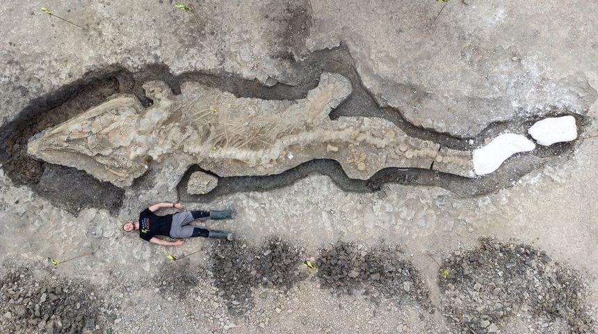 İngiltere'de dev 'deniz ejderhası' fosili bulundu