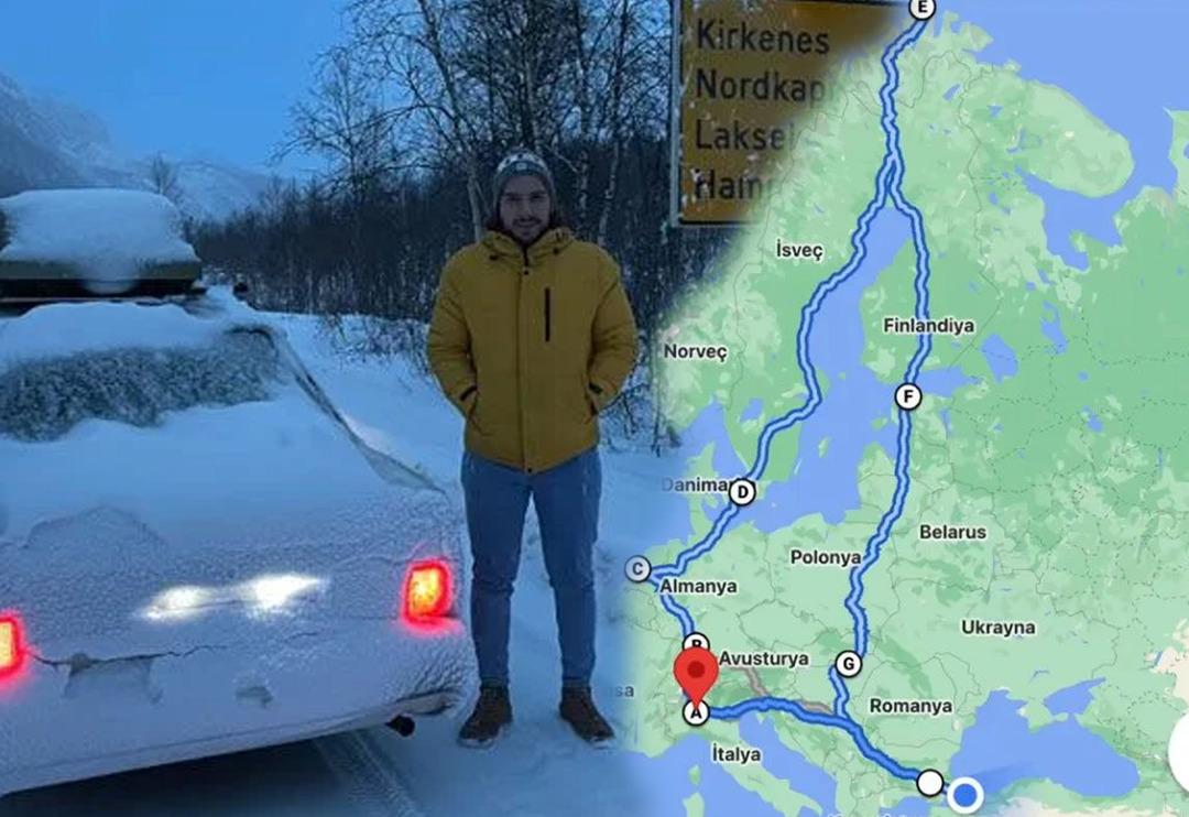 Tofaş Şahin ile İstanbul'dan Kuzey Kutbu'na giden T&uuml;rk! Şevket Sahtiyan, otomobiliyle 14 bin kilometre yol yaptı, 35 bin TL'lik yakıt yaktı