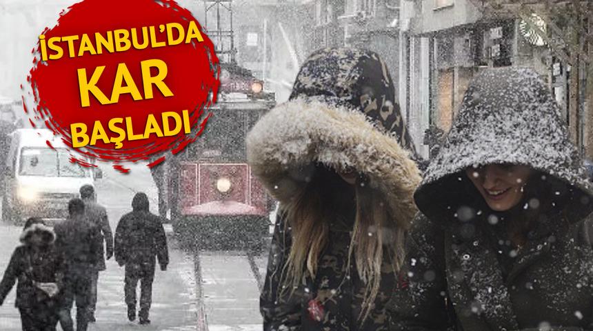 SON DAKİKA | İstanbul'da kar başladı!  Orhan Şen canlı yayında saat verip uyardı: Daha da artacak (12.01.2022 Meteorolojinin hava durumu tahminleri)