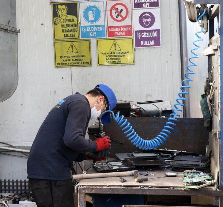 Kocaeli'deki tesiste 19 yılda 70 bin ton elektronik atık geri dönüştürüldü G3