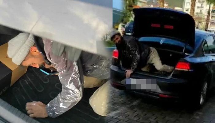 Antalya'da tepki çeken olay! Arabası kirlenmesin diye işçisini bagajda taşıdı