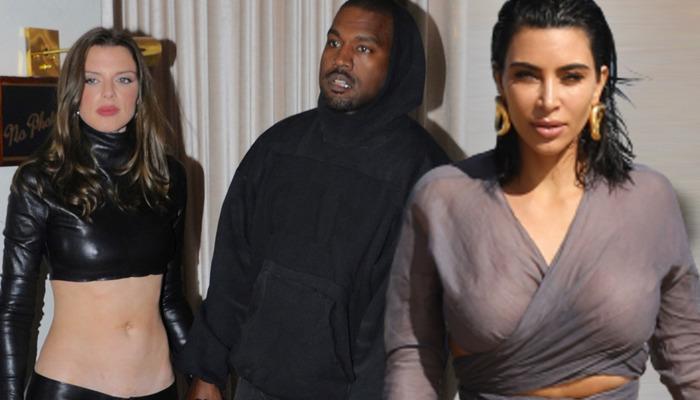 Kim Kardashian'ı unuttu! Kanye West ve Julia Fox dudak dudağa