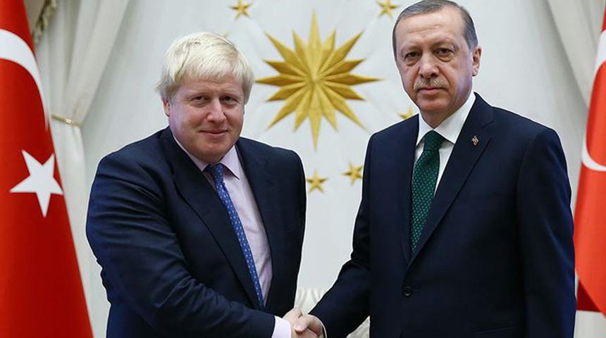 Son Dakika: Cumhurbaşkanı Erdoğan, Birleşik Krallık Başbakanı Johnson ile görüştü
