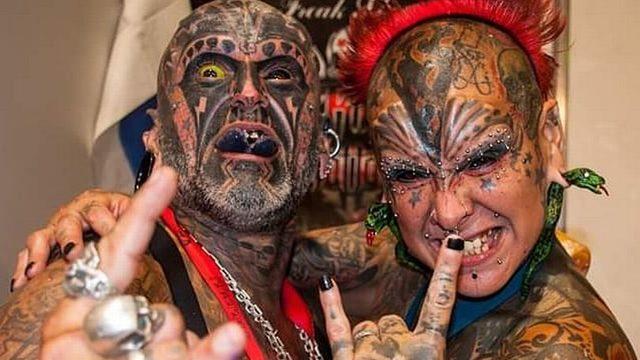 “Dünyanın en çok dövmeye sahip olan çifti” unvanıyla Guinness’e girdiler! Rekoru kaptırmayı düşünmüyorlar