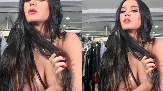 Katy Perry'den üstsüz paylaşım! Sütyenini çıkarıp... 
