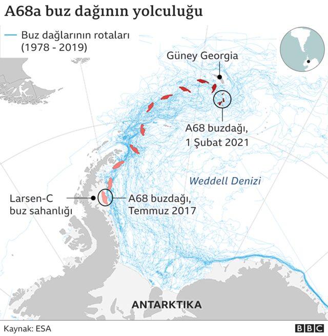 Bir zamanlar dünyanın en büyüğü olan buzdağından milyarlara ton okyanuslara karıştı 1