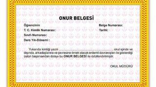 Onur belgesi nasıl alınır, kimlere verilir? Onur belgesi kaç puanla alınır? 