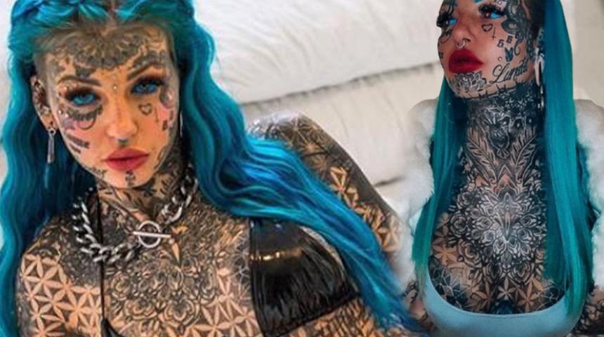 Dövme bağımlısı Amber Luke eski halini paylaştı! Takipçileri şaşkınlığını gizleyemedi