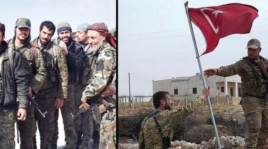 Esad rejimiyle savaşan ÖSO'dan Menbiç'e Türk bayrağı'